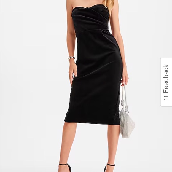 Express Dresses & Skirts - Black Velvet Formal Express Dress